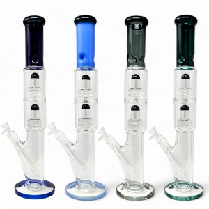 19" Double Matrix Perc Cylinder Water Pipe - Assorted [WP-1770-2]